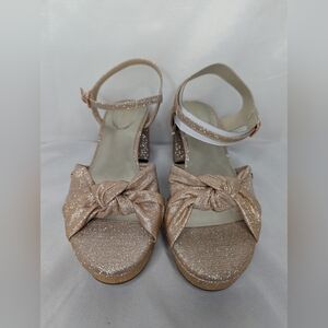 NWOB Bandolino Prezley Women's Glitter Heel Sandals Size 9